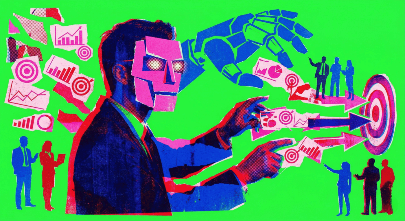 Imagem criada pelo Gemini representando uma pessoa trabalhando com IA.